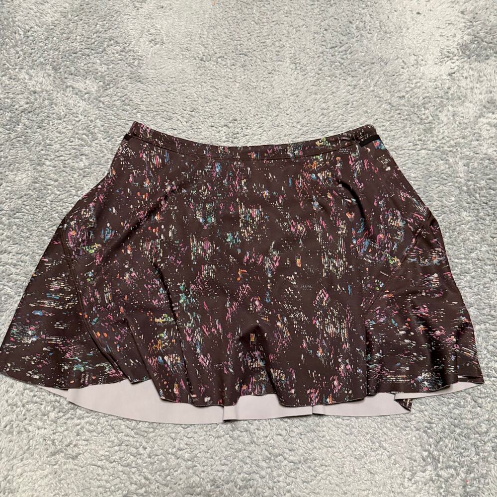 Athleta Match Point Skirt Skort Womens XS Patterned Shorts Lined Tennis